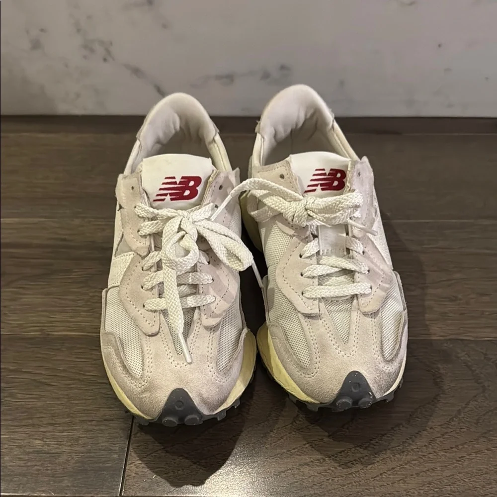 New Balance Women's Sneakers - Cream and Red - Picture 5 of 5